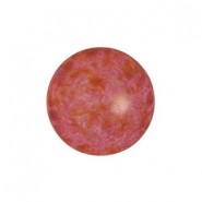 Les perles par Puca® Cabochon 14mm Opaque rose spotted 02010/65327